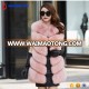 Colorful Real Fox Fur Vest Fur Garment / Wholesale Women's Fur Vest